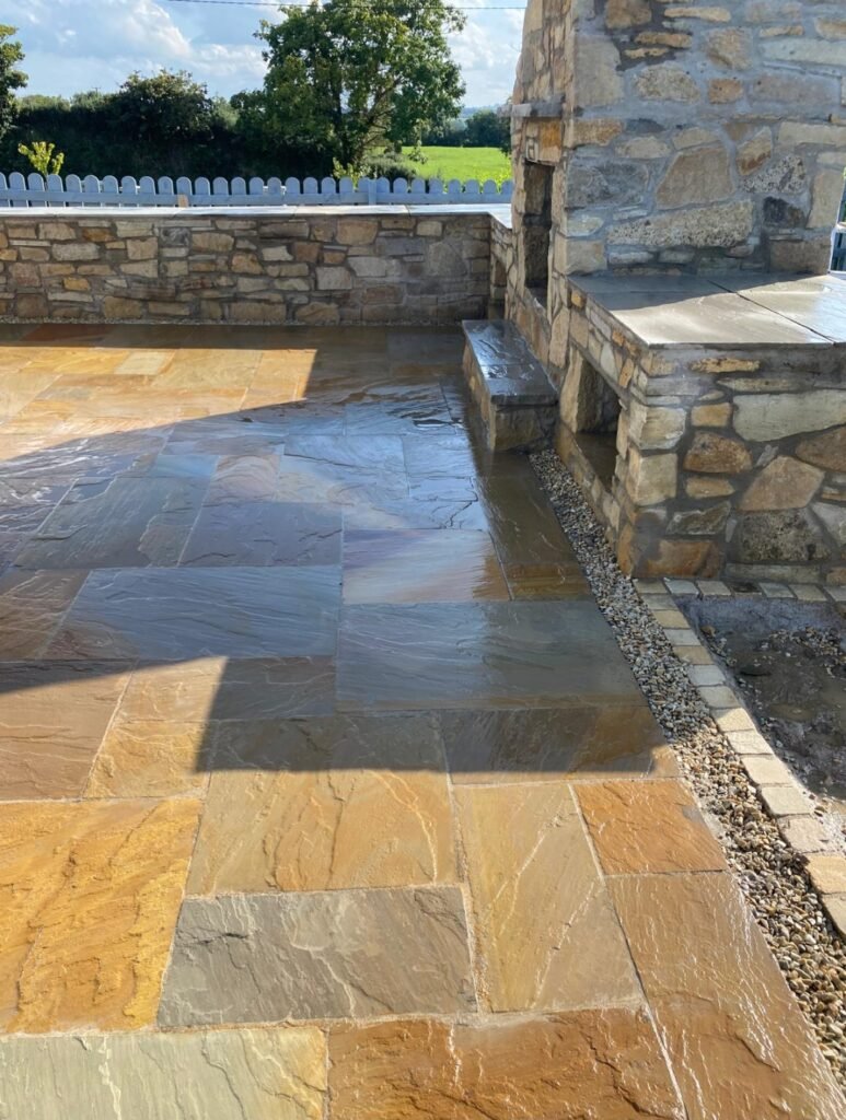 natural stone patio installation Ireland